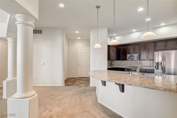 Interior, Kitchen, Pendant Lights, Recessed Lighting, Stainless Steel Appliances