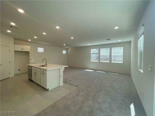 Empty room, Interior, Kitchen, Recessed Lighting