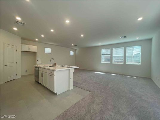 Empty room, Interior, Kitchen, Recessed Lighting