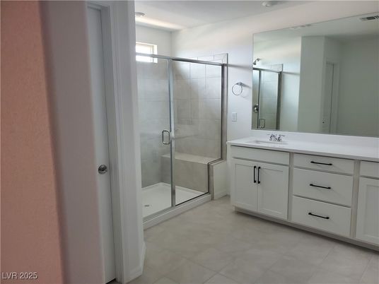 Bathroom, Dual Sink Vanities, Glass Shower, Interior