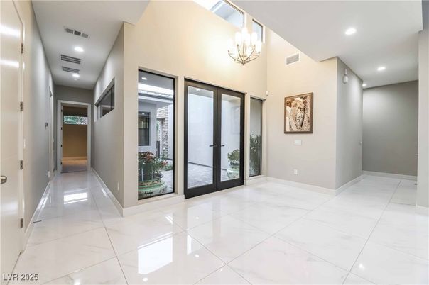 Chandelier, Interior, Marble, Recessed Lighting