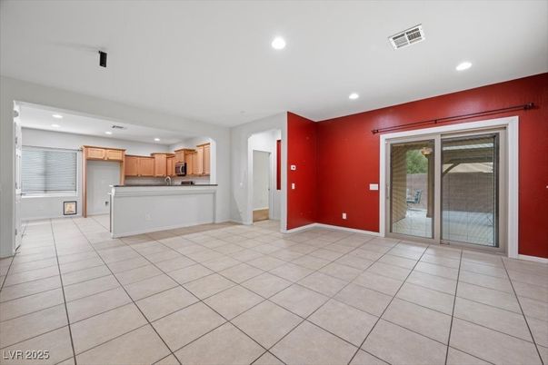 Empty room, Interior, Kitchen, Recessed Lighting