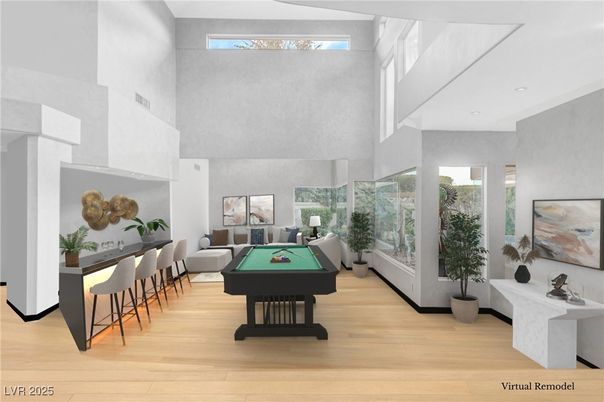 Billiard Table, Game Room, Interior, Wood Texture Flooring