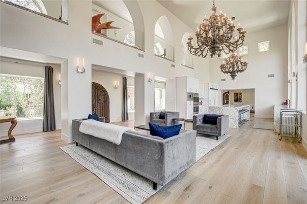 Chandelier, Interior, Kitchen, Living room, Wood Texture Flooring