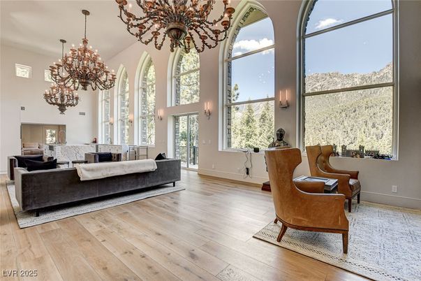 Chandelier, Interior, Living room, Wood Texture Flooring