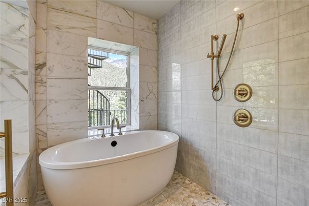 Bathroom, Free Standing Baths, Interior, Marble Walls