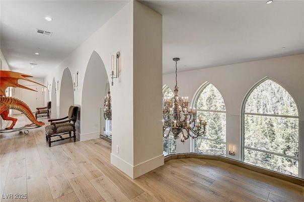 Chandelier, Interior, Recessed Lighting, Wood Texture Flooring