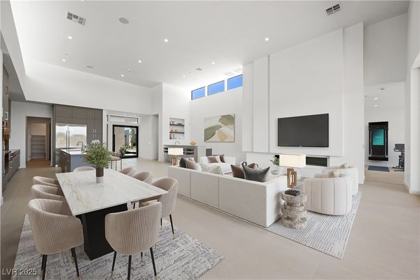 Dining room, Interior, Kitchen, Living room, Recessed Lighting