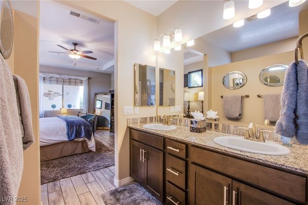 Bathroom, Bedroom, Dual Sink Vanities, Interior, Wood Texture Flooring