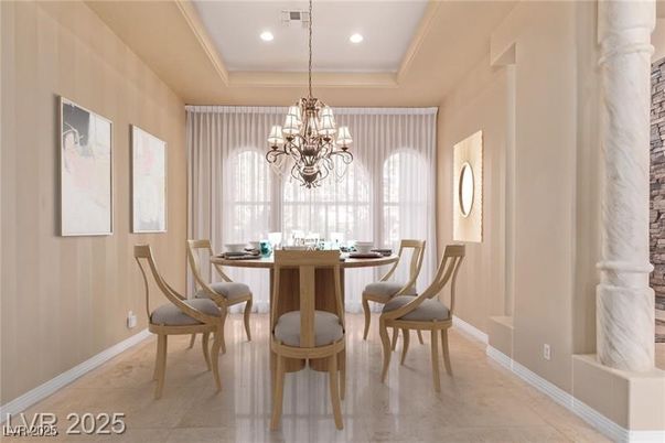 Chandelier, Dining room, Interior, Recessed Lighting