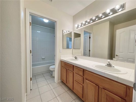 Bathroom, Dual Sink Vanities, Interior, Tile Countertops