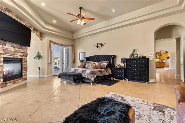 Bedroom, Fireplace, Interior, Recessed Lighting