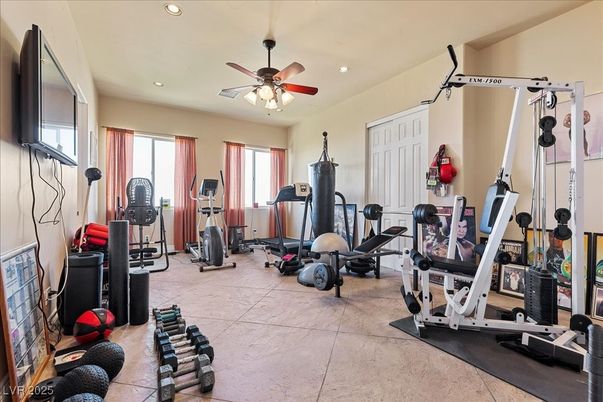 Fitness Equipment, Gym, Interior, Recessed Lighting
