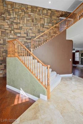 Interior, Stone Walls, Wood Texture Flooring