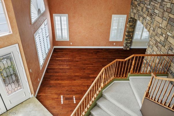 Interior, Stone Walls, Wood Texture Flooring