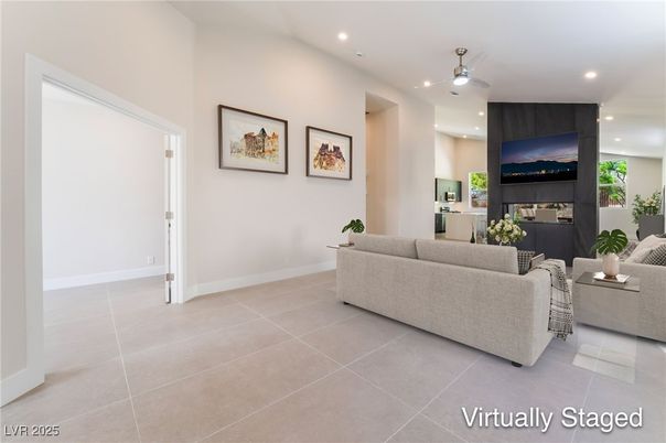 Interior, Living room, Recessed Lighting