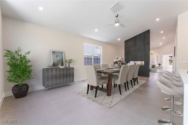 Dining room, Interior, Recessed Lighting