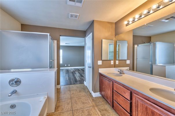 Bathroom, Dual Sink Vanities, Interior, Wood Texture Flooring