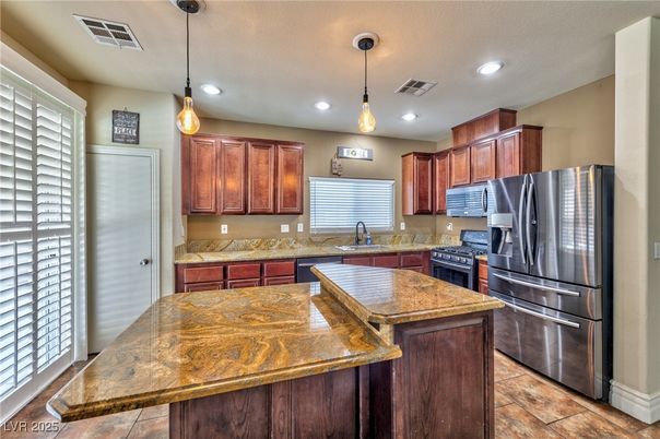 Interior, Kitchen, Pendant Lights, Recessed Lighting, Stainless Steel Appliances