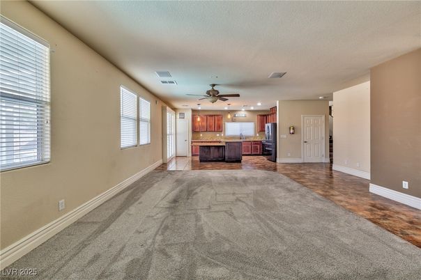 Empty room, Interior, Kitchen, Recessed Lighting