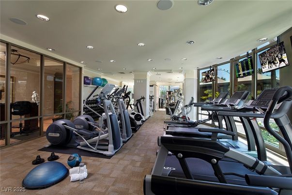 Fitness Equipment, Gym, Interior, Recessed Lighting