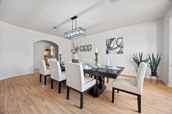 Chandelier, Dining room, Interior, Pendant Lights, Wood Texture Flooring