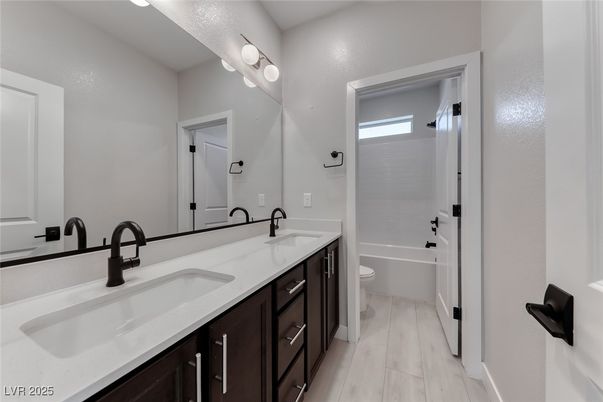 Bathroom, Dual Sink Vanities, Interior, Wood Texture Flooring