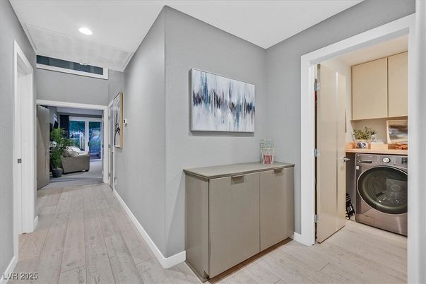 Interior, Recessed Lighting, Utility Closets, Washer, Wood Texture Flooring