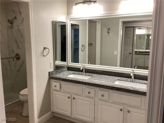 Bathroom, Dual Sink Vanities, Glass Shower, Interior