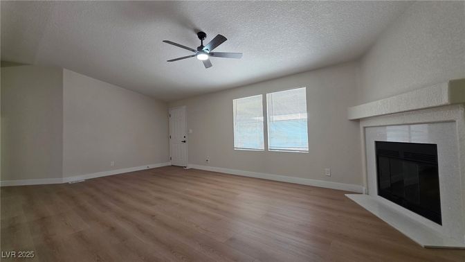 Empty room, Fireplace, Interior, Wood Texture Flooring