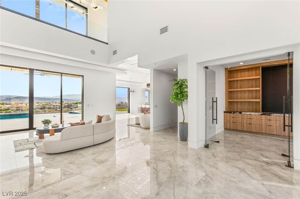 Interior, Living room, Marble, Recessed Lighting, Water