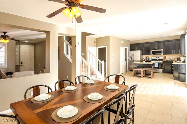 Dining room, Interior, Kitchen, Recessed Lighting, Stainless Steel Appliances