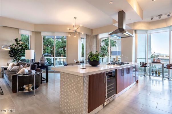 Dining room, Interior, Kitchen, Living room, Pendant Lights, Recessed Lighting, Stainless Steel Appliances, Water