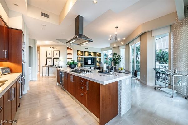 Interior, Kitchen, Pendant Lights, Recessed Lighting, Stainless Steel Appliances