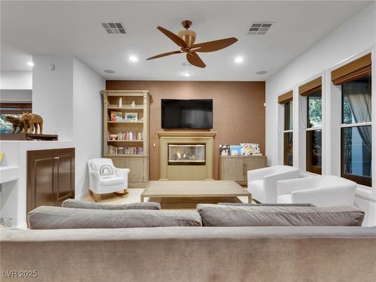 Fireplace, Interior, Living room, Recessed Lighting