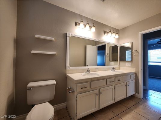Bathroom, Dual Sink Vanities, Interior, Tile Countertops
