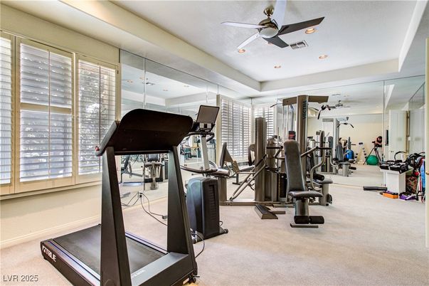 Fitness Equipment, Gym, Interior, Recessed Lighting