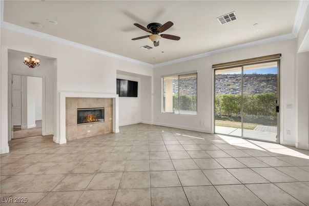 Empty room, Fireplace, Interior, Recessed Lighting