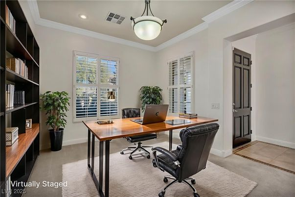 Home Office, Interior, Recessed Lighting