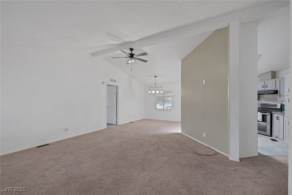 Empty room, Interior, Kitchen, Pendant Lights