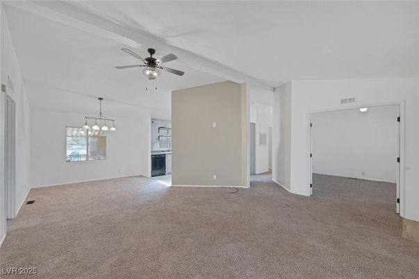 Empty room, Fireplace, Interior, Pendant Lights