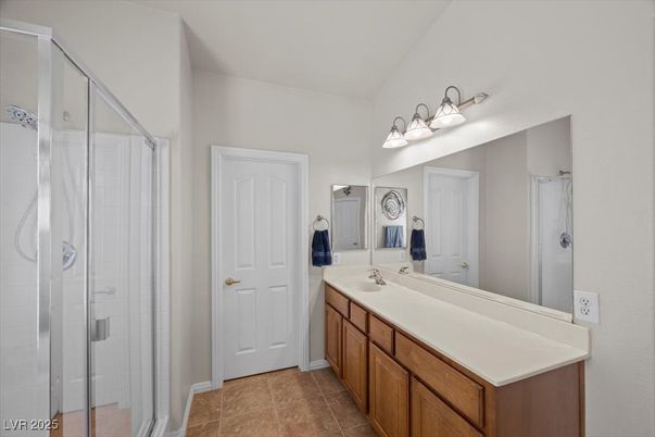 Bathroom, Dual Sink Vanities, Glass Shower, Interior