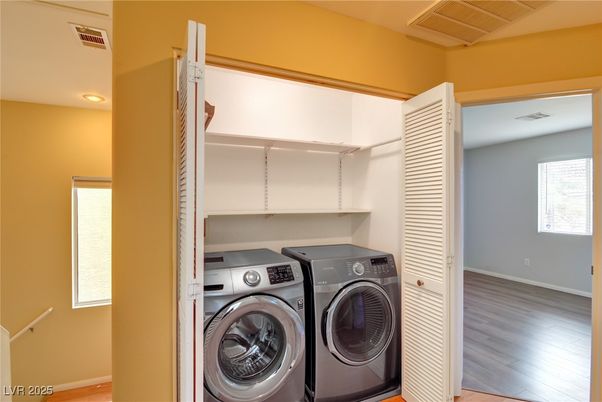 Interior, Recessed Lighting, Utility Closets, Washer, Wood Texture Flooring
