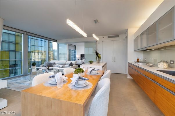 Dining room, Interior, Kitchen, Living room, Pendant Lights