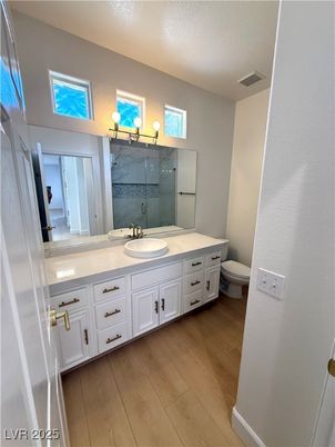 Bathroom, Dual Sink Vanities, Interior, Wood Texture Flooring