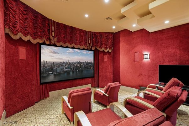 Home Theatre Room, Interior, Projection Screen, Recessed Lighting, Theatre Room