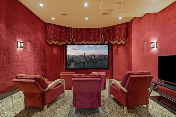 Home Theatre Room, Interior, Projection Screen, Recessed Lighting, Theatre Room