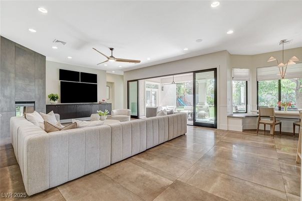 Interior, Living room, Recessed Lighting