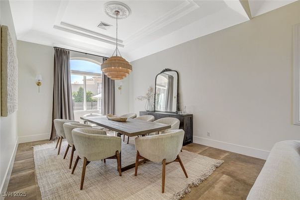 Chandelier, Dining room, Interior, Pendant Lights, Wood Texture Flooring
