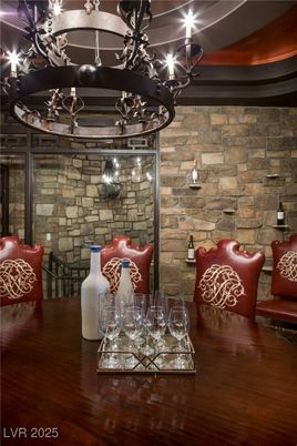 Chandelier, Interior, Stone Walls